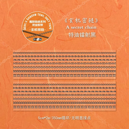 2M/Roll Magic Shadow Chain Stain Series Pet Tape
