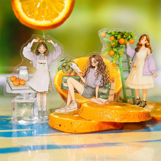20 Pcs Fruit Taster Series Cute Girl Character Sticker