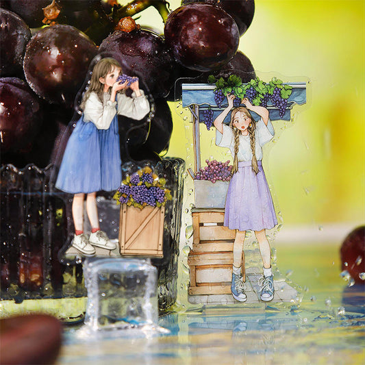 20 Pcs Fruit Taster Series Cute Girl Character Sticker