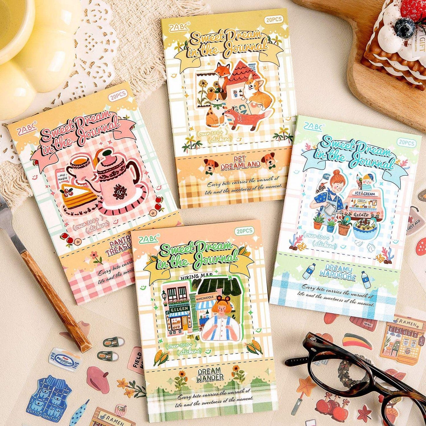20 Sheets Sweet Dreams Notebook Series Cute Planner Sticker Books