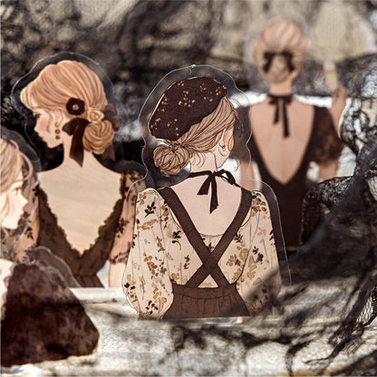 30 Pcs Turning Point Series Elegant Character Holiday Decorative Sticker