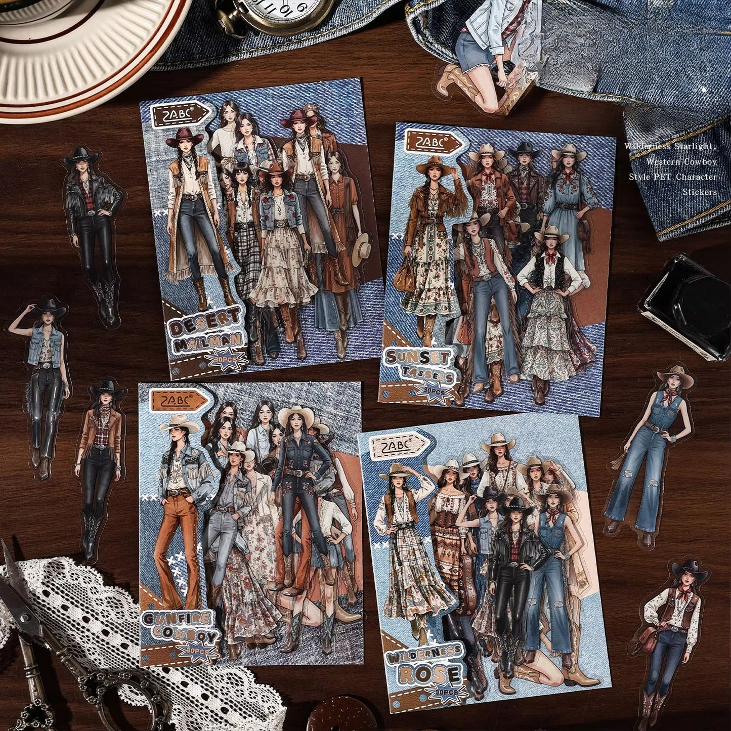 30 Pcs Wild Star Series Girl Character Stickers