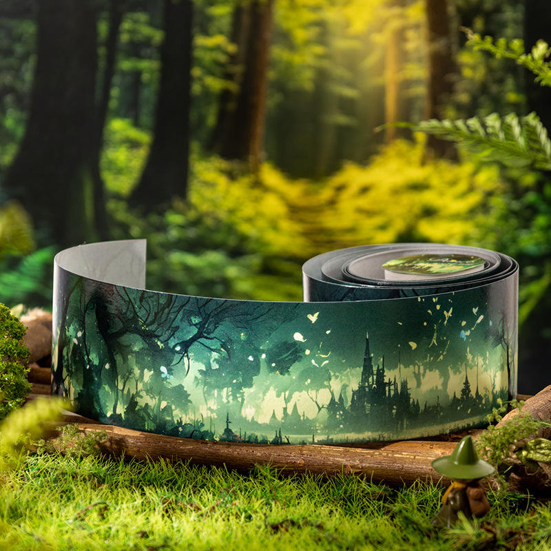 2M Roll Dance with the Forest Series Creative Mountain Forest Theme Scenery Tape