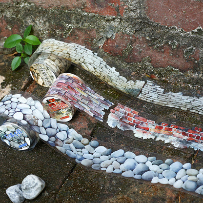 1 Roll One Fine Day Stone Wall Path Series Wall Tape for Journaling