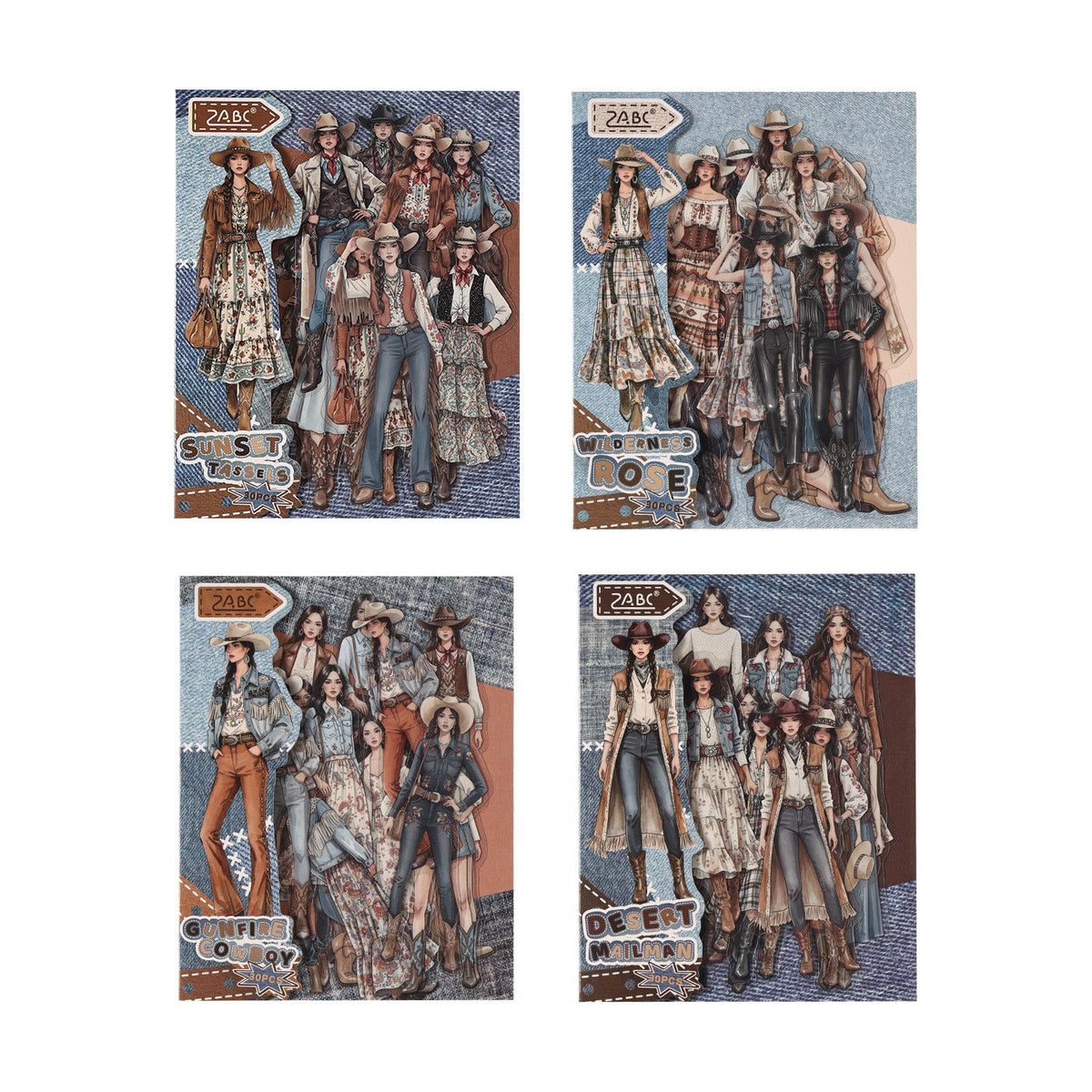 30 Pcs Wild Star Series Girl Character Stickers