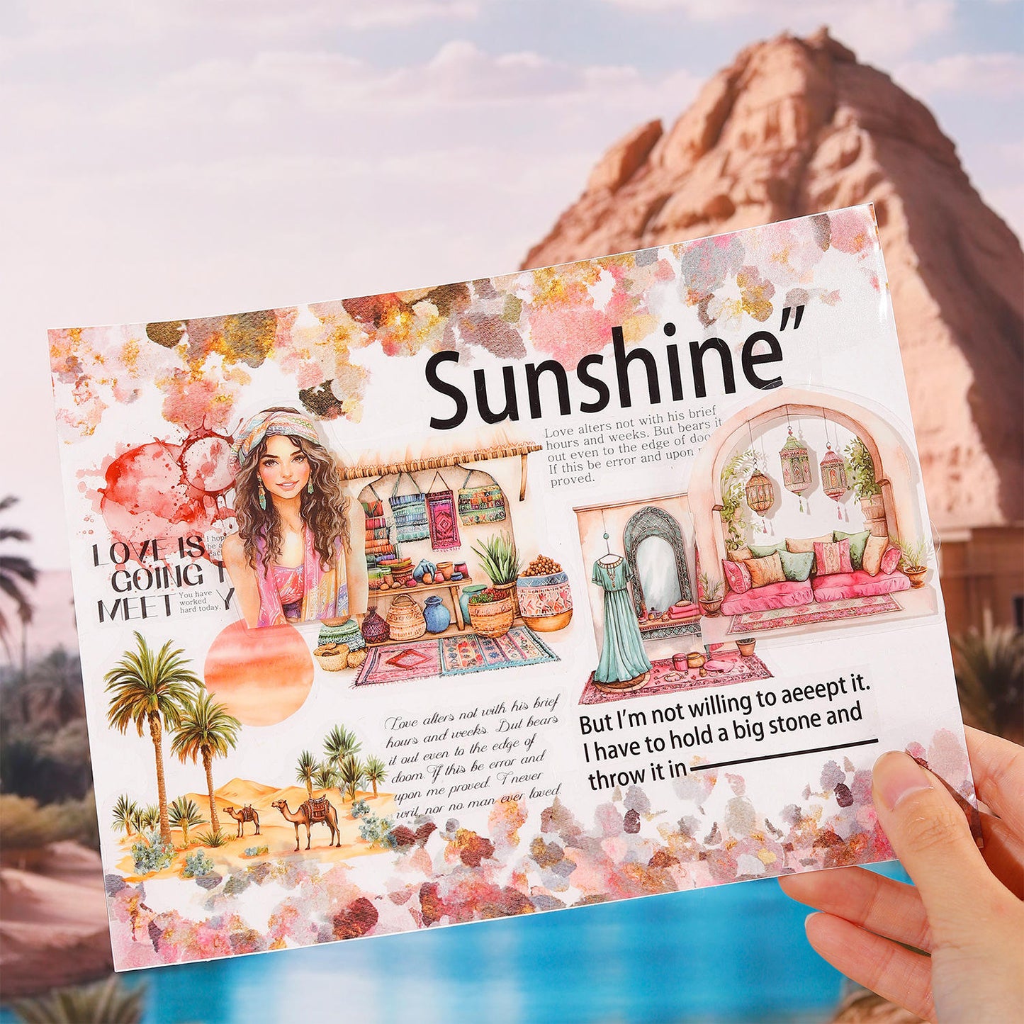 20pcs Exotic Journey Series Travel Scenery Vintage Stickers
