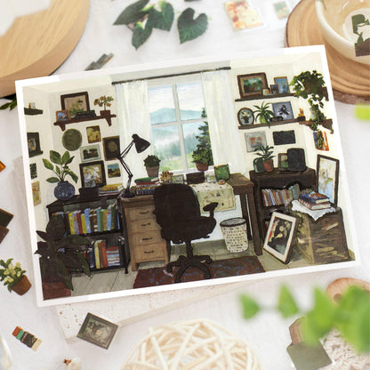 3 Sheets Window Scenery Series Scrapbooking Stickers