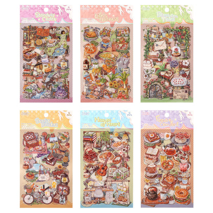4 Sheets Happiness Guide Series Cute Bullet Journal Stickers