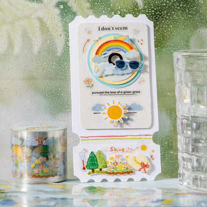1 roll Weather Forecast Series Weather-themed PET die-cut journaling tape