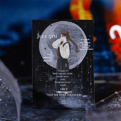 20 Sheets After the Rain Series Rain Themed Aquascape Sticker Book