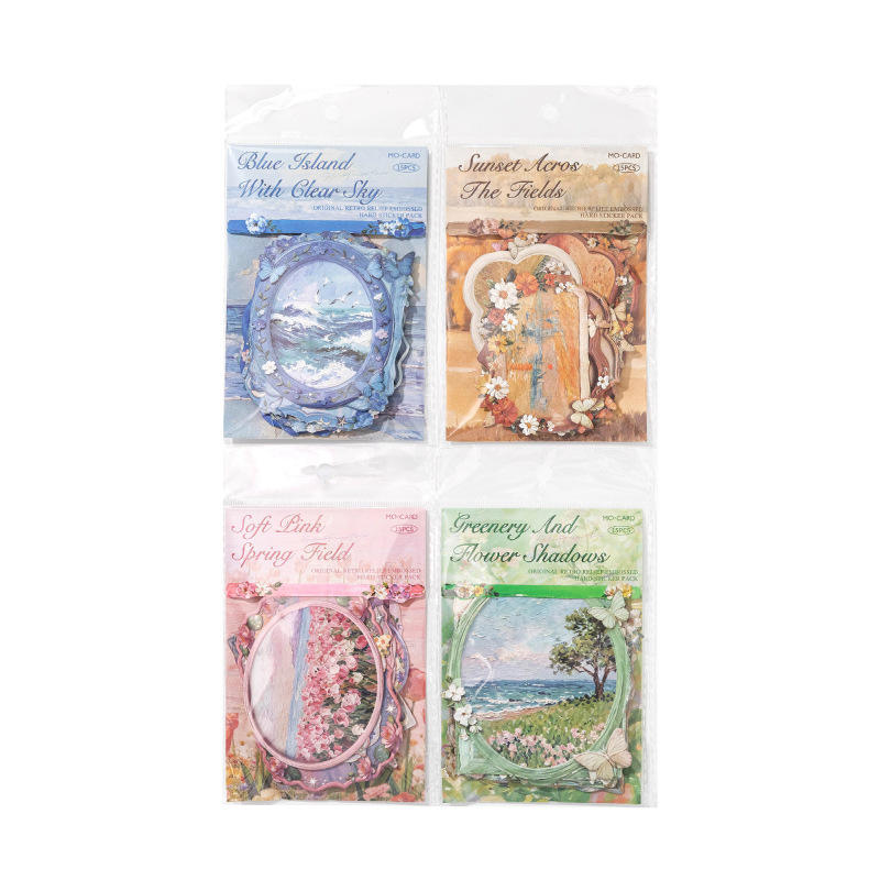 15 Pcs Monet Picture Frame Series Vintage style Creative Stickers