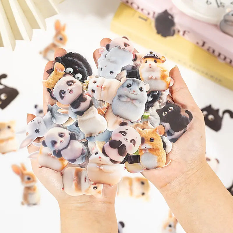 30pcs Cuteness Series Animal Theme Decorative Stickers