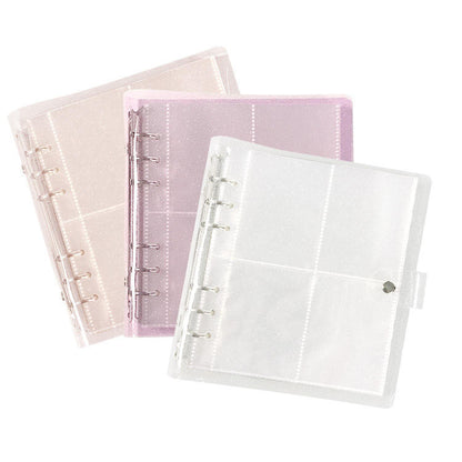 6 ring Loose leaf Photo Album Transparent Glittery Storage Journal