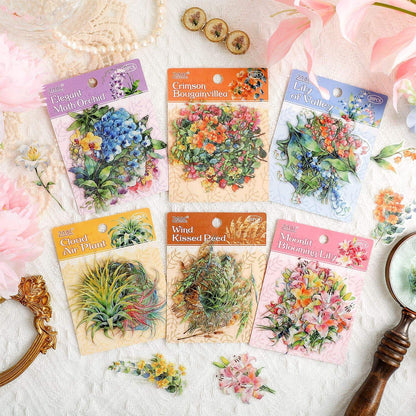 20 Pcs Tinglan Flora Series Pretty Flower Stickers