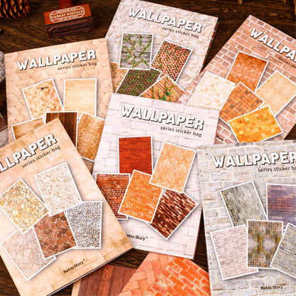 10 Sheets Rippled Wall Series Wall Washi Paper Stickers