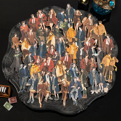 15 Pcs Enchant Academy Fashion Wizard Character Vintage Sticker