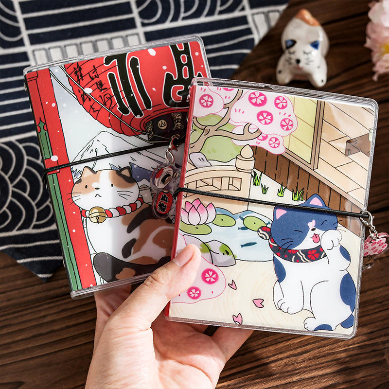 1 Pc Loose-Leaf Lynx Story M5 Notebook with Band Closure and Charm