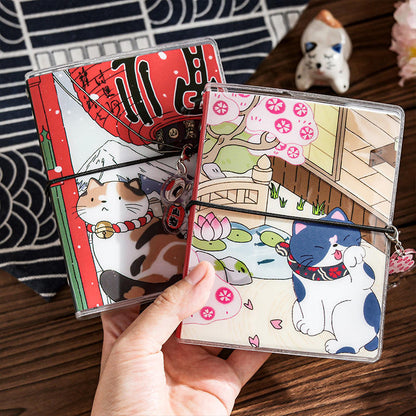 1 Pc Loose-Leaf Lynx Story M5 Notebook with Band Closure and Charm