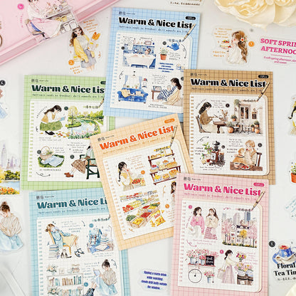 15 Pcs Healing List Series Instagram inspired character journaling stickers