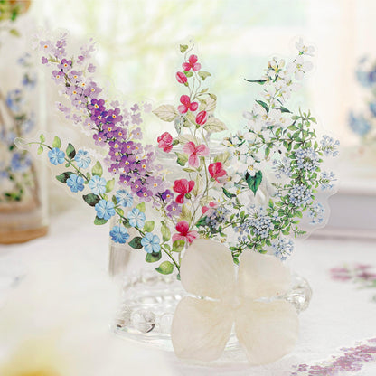 30 Pcs Flower Branch Sweet Dreams Series Flower Journaling Stickers
