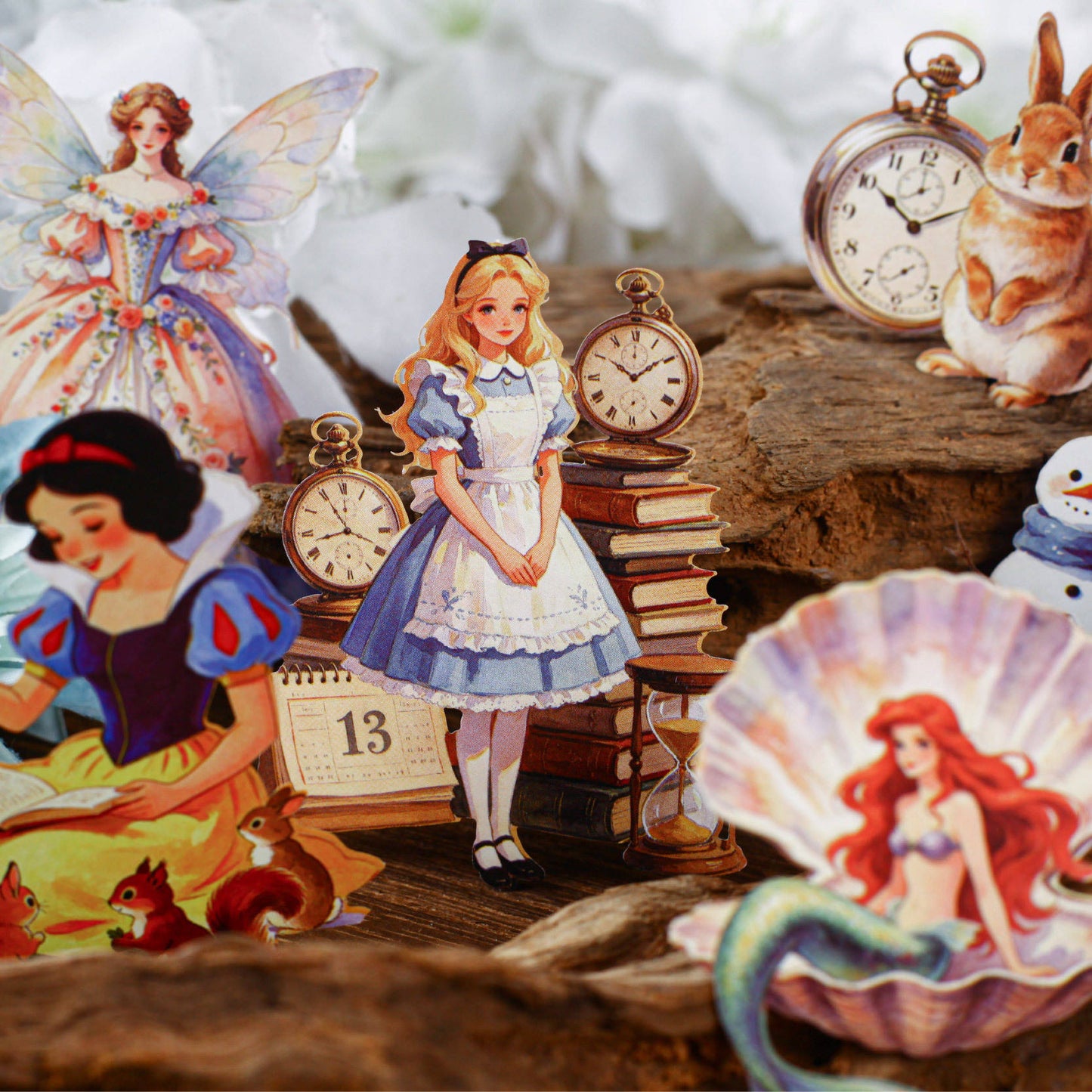 10 Pcs Enchanted Dreams Fairy Tale Journaling Stickers