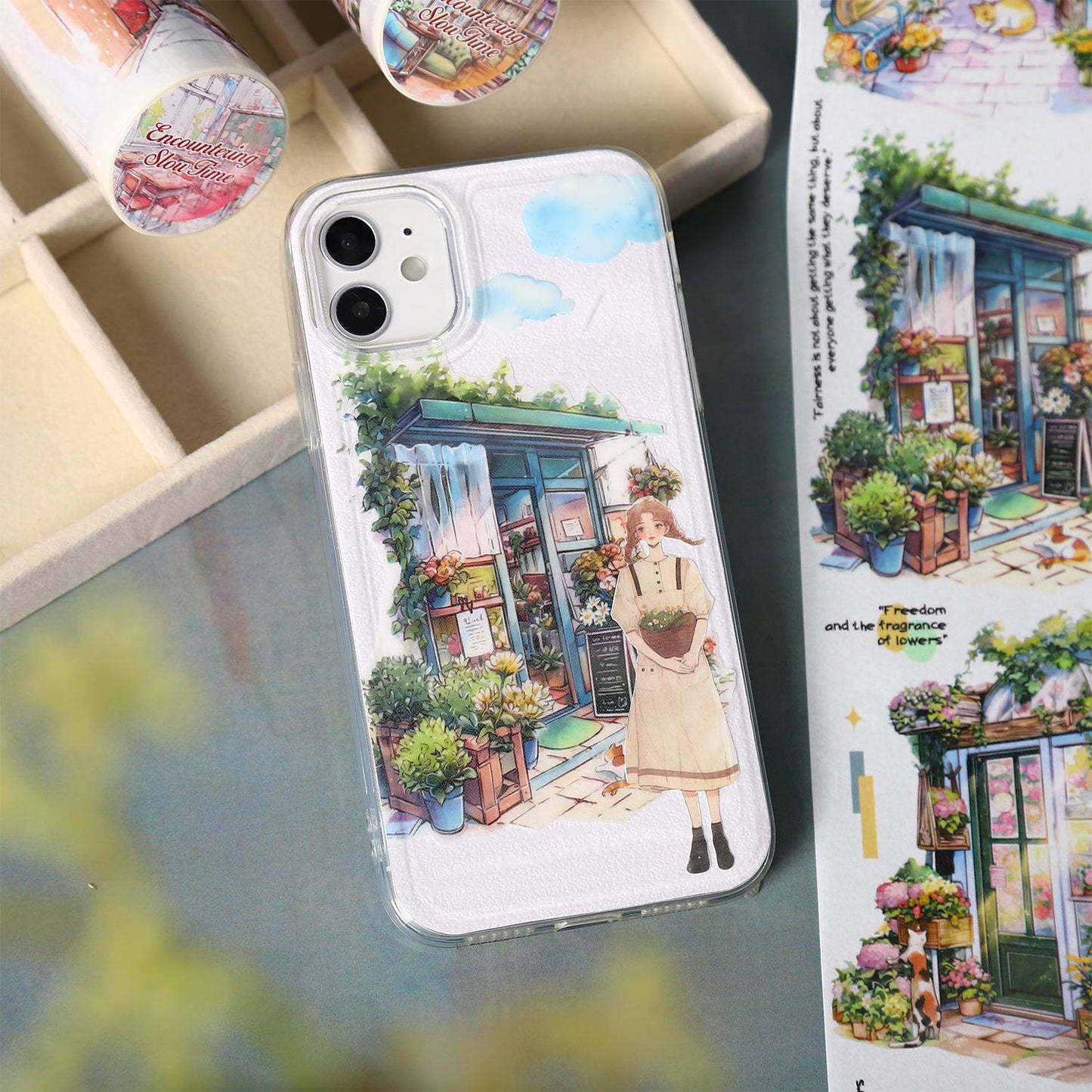 80mm*200cm Encounter Slow Time Series Vintage City Street Washi Tape