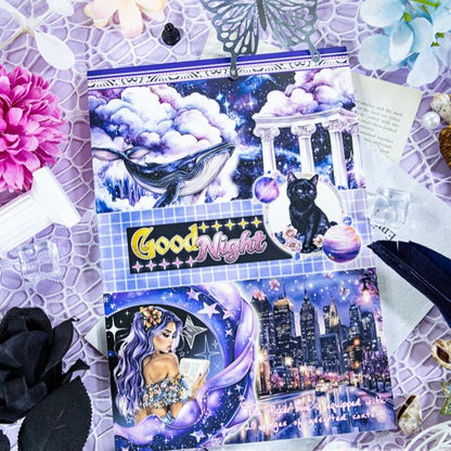 20 Sheets Nightfall Island Style Creative Sticker Book