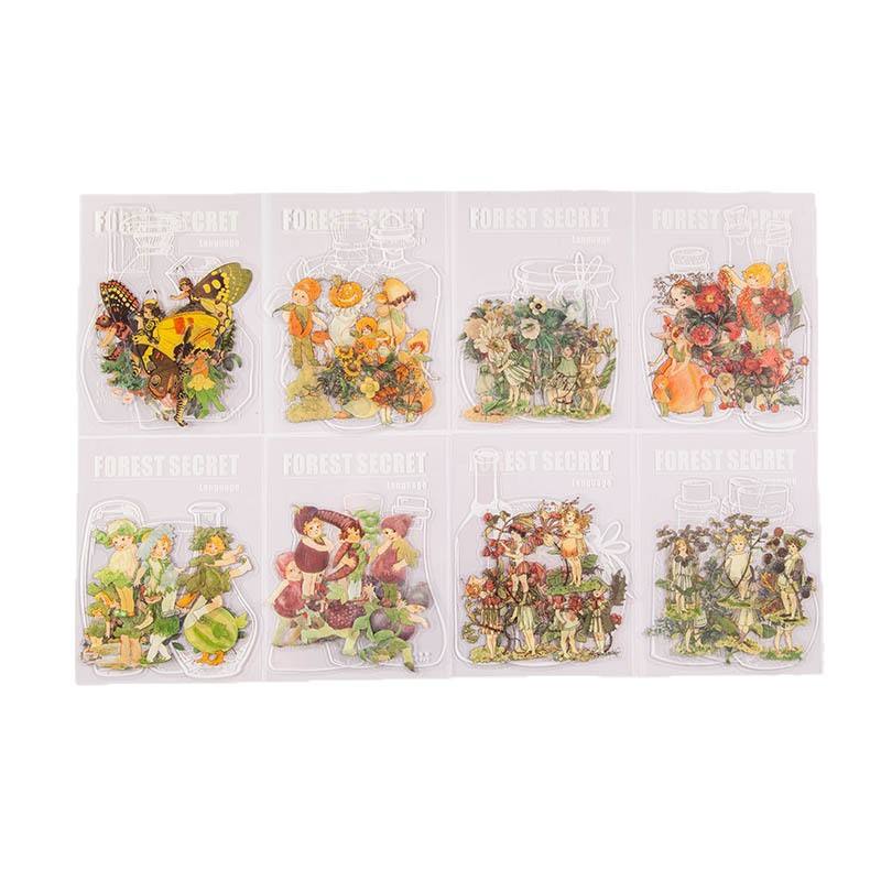 30 Pcs Beautiful Day Forest Secrets Series Bottle Stickers