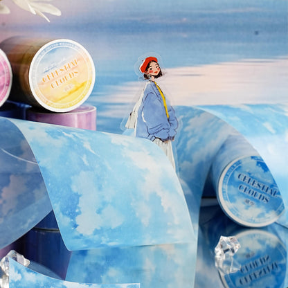 2M Roll Sky Cloudscape Series Sky-Themed Pet Tape