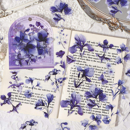 40 Pcs Blooming Clouds Pretty flowers and leaves stickers
