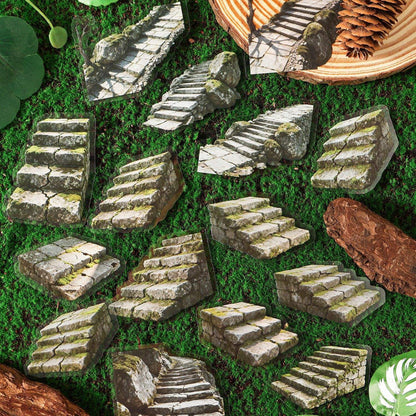 15 Pcs All Things Grow from Stone Series Forest Themed Scenery Stickers