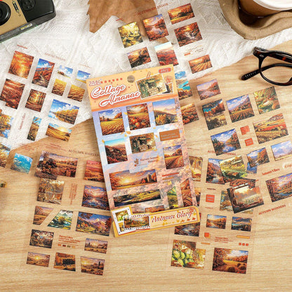 6 Sheets Collage Chronicles Series Decorative Landscaping Stickers
