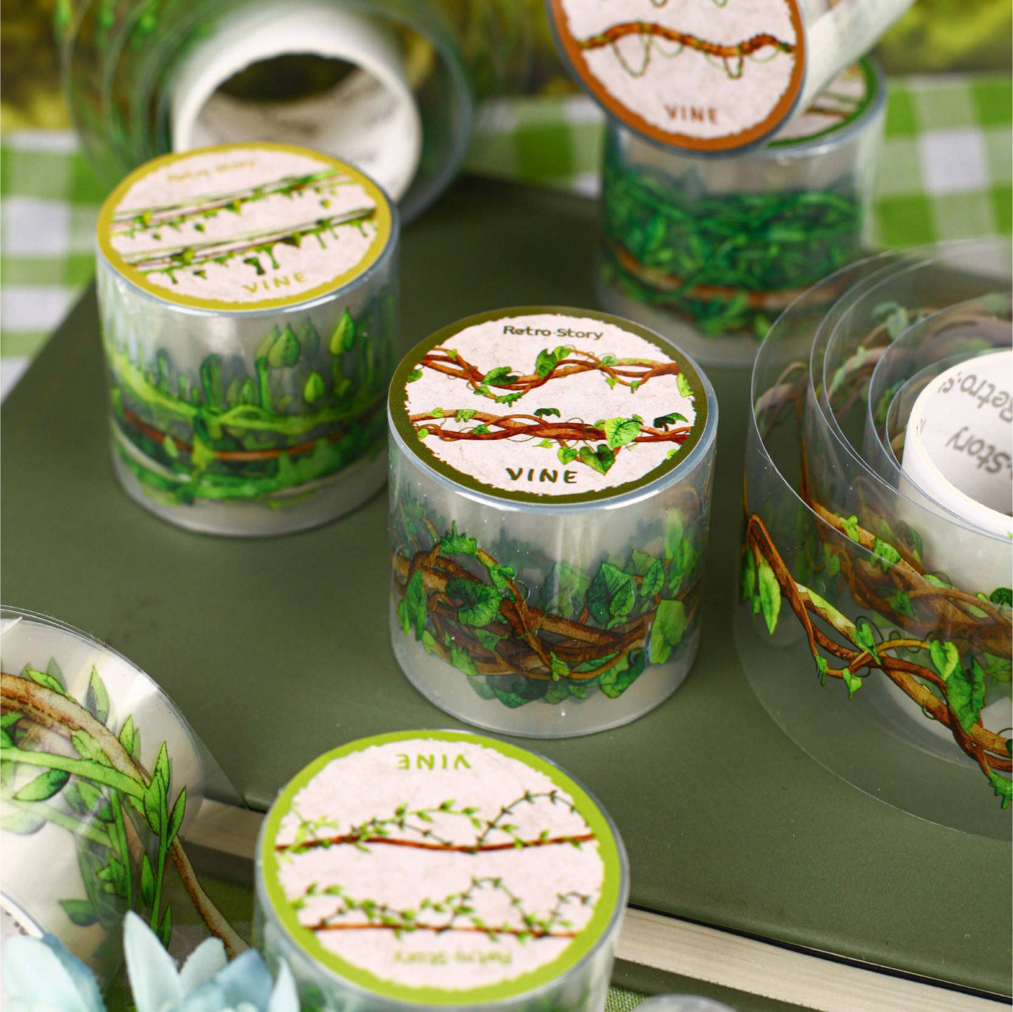 1 roll Forest Vine Branches Pet Tape For Scrapbooking
