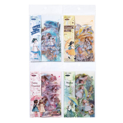 30 Pcs Rainy Season Fairy Tale Series Cartoon Character Scrapbooking Stickers