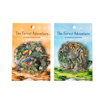 40pcs Woodland Encounter Animal Tree Shadow Beasts Sticker Pack