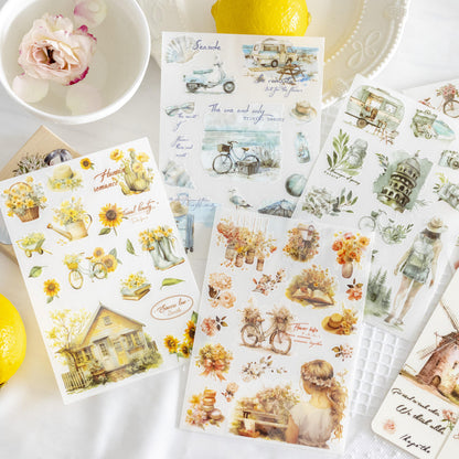 2 Sheets Your Life My Dream Series Transfer Journaling Stickers
