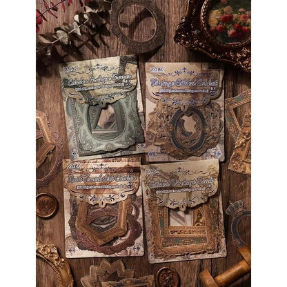 10 Pcs Vintage Frames Series Retro Journaling Stickers