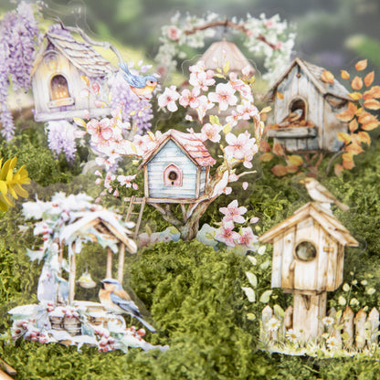 10 Pcs Bird Language Little Bird House Series Vintage Stickers