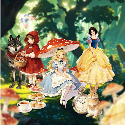 10 Pcs Enchanted Dreams Fairy Tale Journaling Stickers