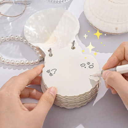 1 Pure White Seashells Handcrafted Eco Friendly Seaside Souvenir Journal