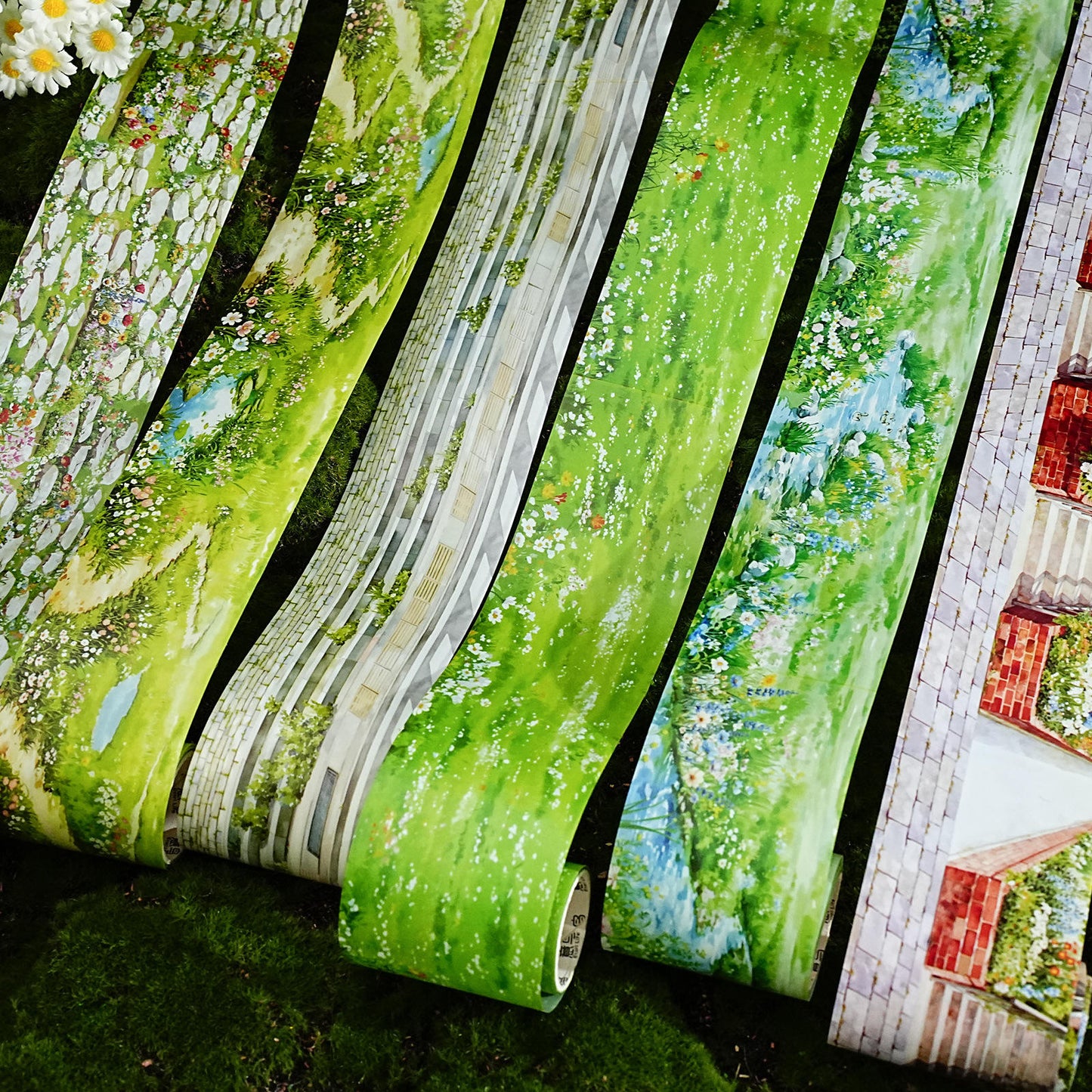 1 roll Stroll Through the Greenery Series Pebble Path Scenery Washi tape
