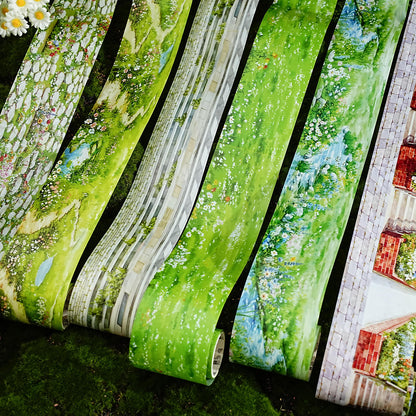 1 roll Stroll Through the Greenery Series Pebble Path Scenery Washi tape