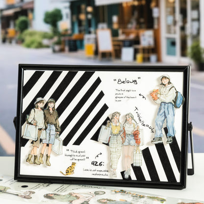 1 Roll Social Animal Diary Series Original Characters PET Tapec