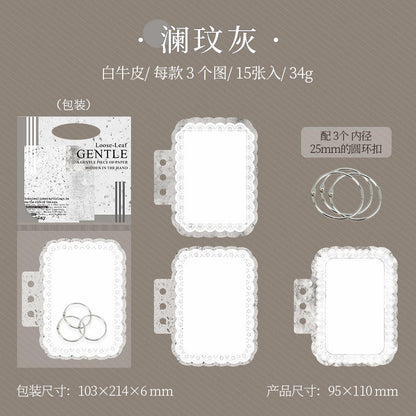 15 Sheets Gentle Touch in Your Hands Series Loose-Leaf Notebook with Custom Shapes