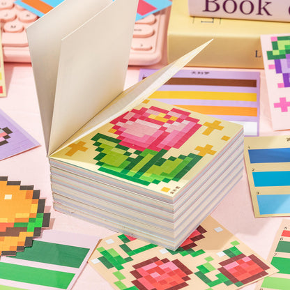 24 Sheets Pixel Art Scrapbooking Sticker Book