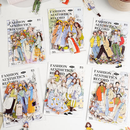 20 Pcs Fashion Aesthetics Series Character Stickers for Journaling