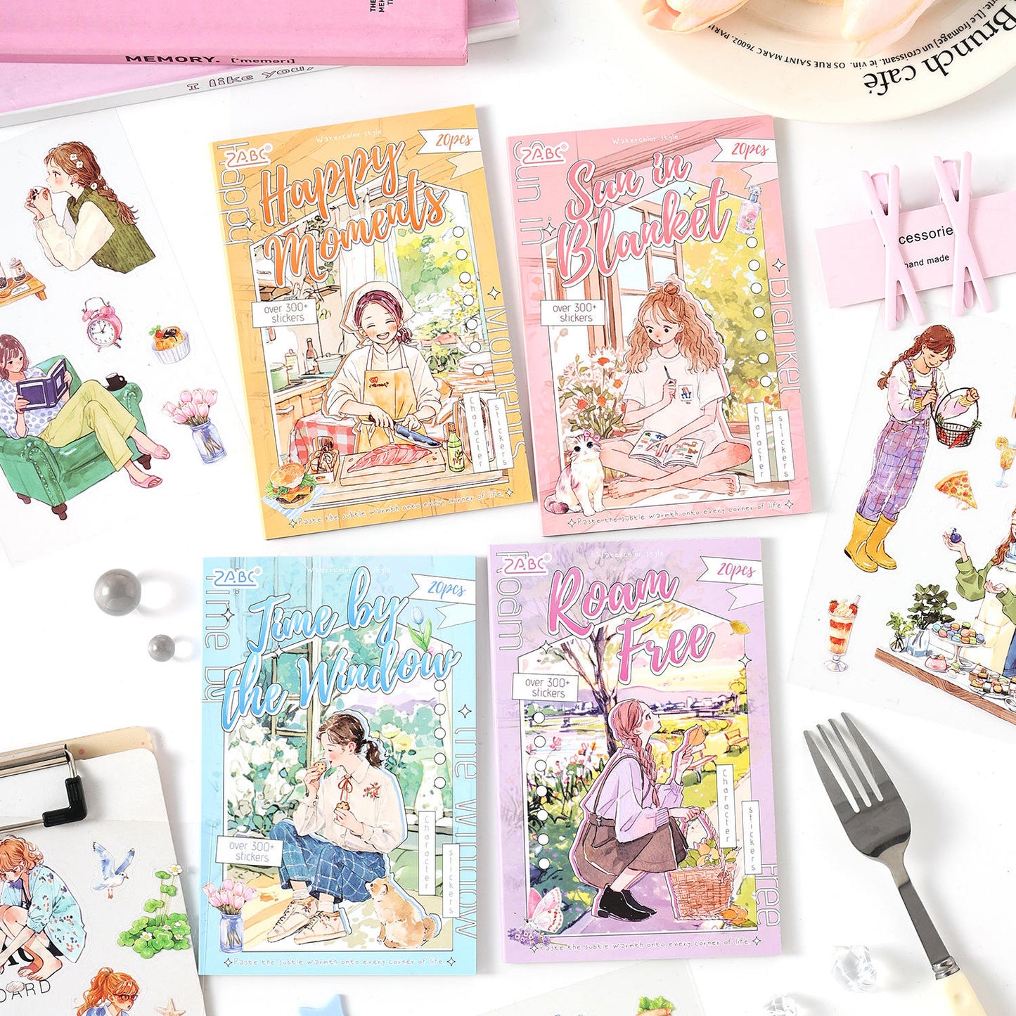20 sheets Chasing the Ordinary 2.0 Series Die-cut scrapbooking sticker book