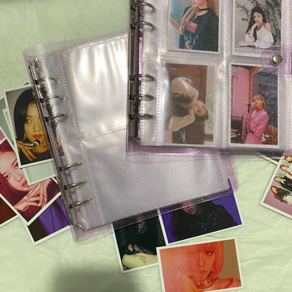 6 ring Loose leaf Photo Album Transparent Glittery Storage Journal