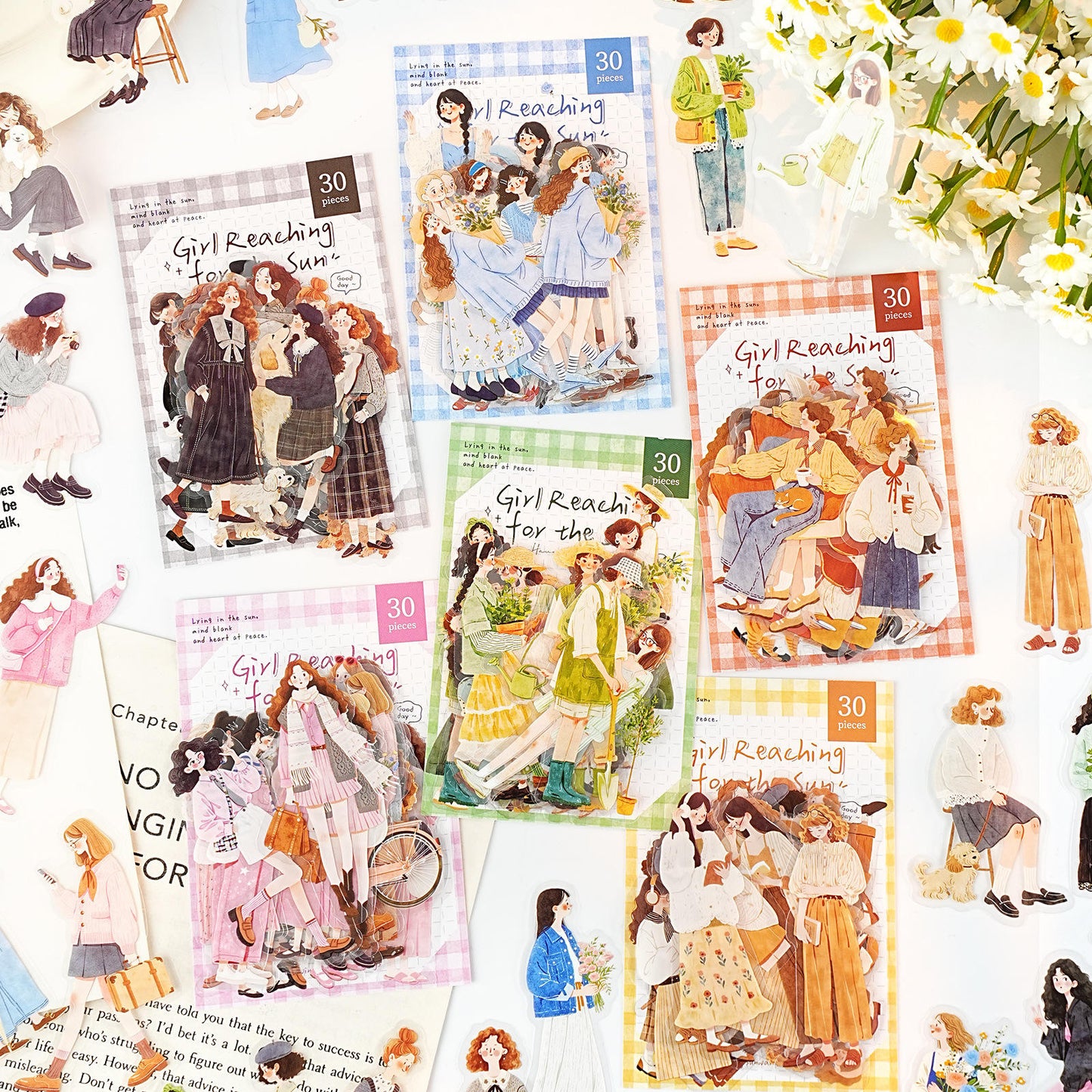 30 Pcs Sunshine Growth Series Instagram style Character Stickers