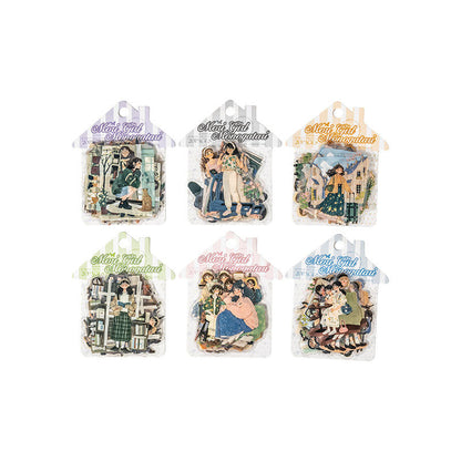 20 Pcs Mori Girl Story Series Character Life Stickers
